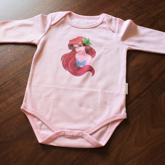 Ariel mermaid Disney baby girl onesie outfit long sleeve brand new cute fashion - Picture 2 of 12
